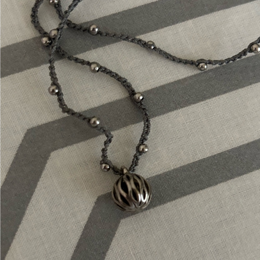 Silver Beaded Necklace